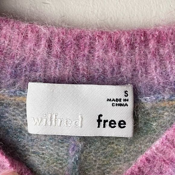 Aritzia Wilfred Free multicoloured alpaca/wool extremely cropped sweater - Picture 11 of 11